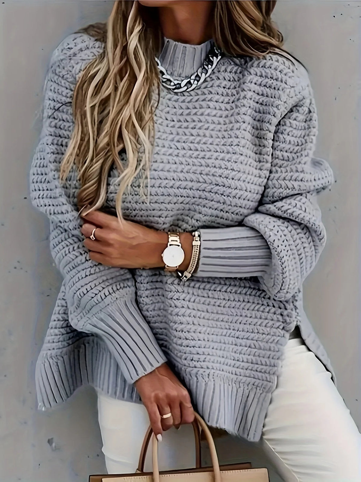 Riona Oversized Sweater | Chunky Knit, Longline Pullover in XS-3XL 5