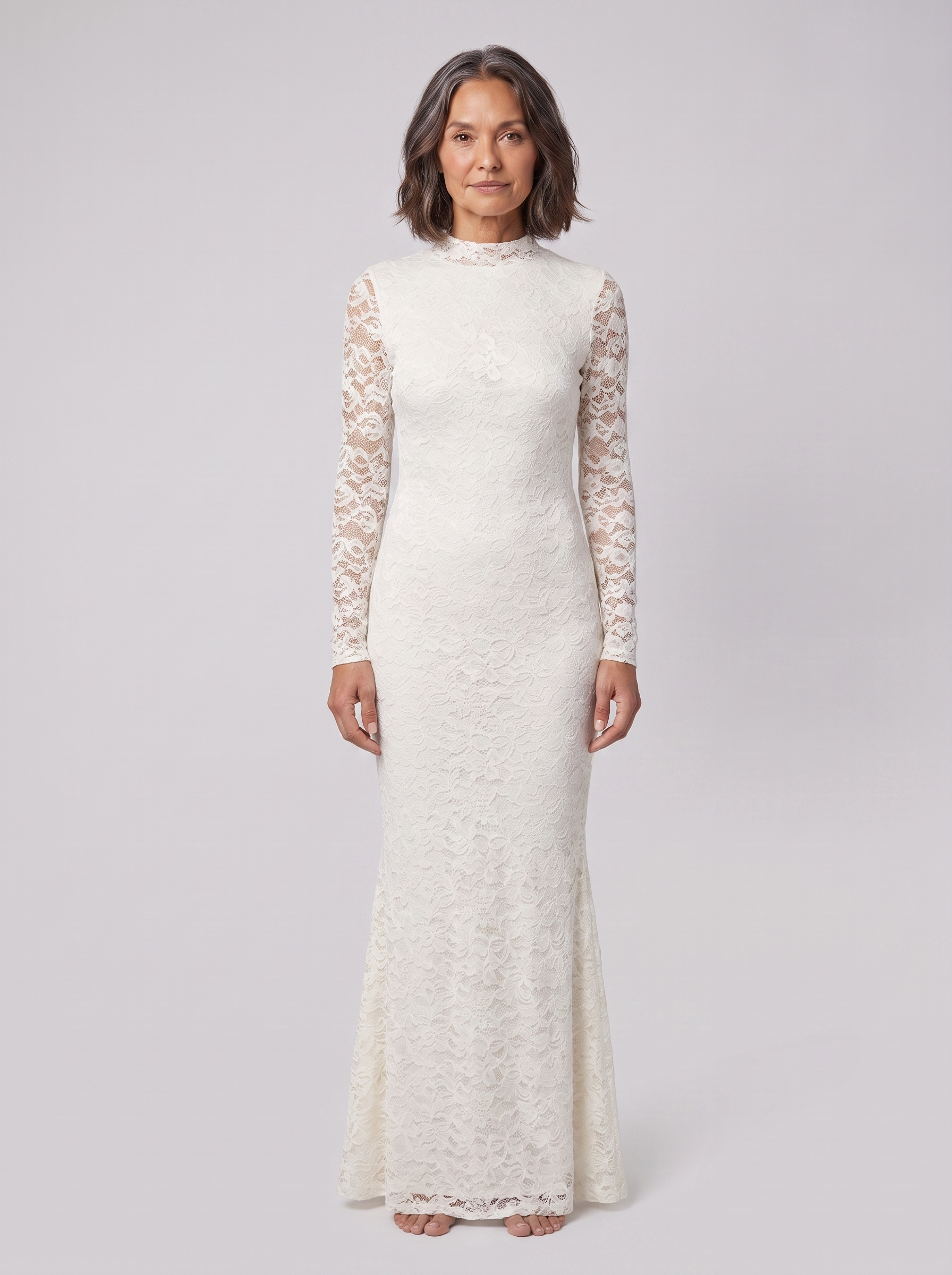 Rivelle backless lace mermaid evening gown 2