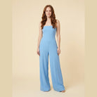 Riviera Jumpsuit | Backless, Wide-Leg Draped Fabric 0