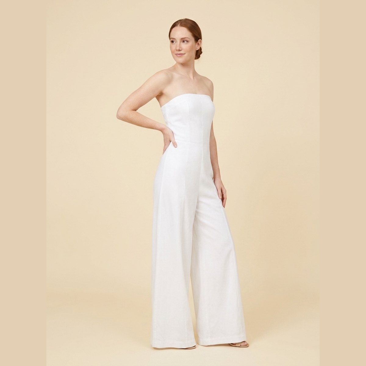 Riviera Jumpsuit | Backless, Wide-Leg Draped Fabric 1