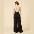 Riviera Jumpsuit | Backless, Wide-Leg Draped Fabric 4