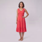 Rosa Midi Dress | Sleeveless Corset-Effect, Embroidered for Weddings and Cocktail Parties 1