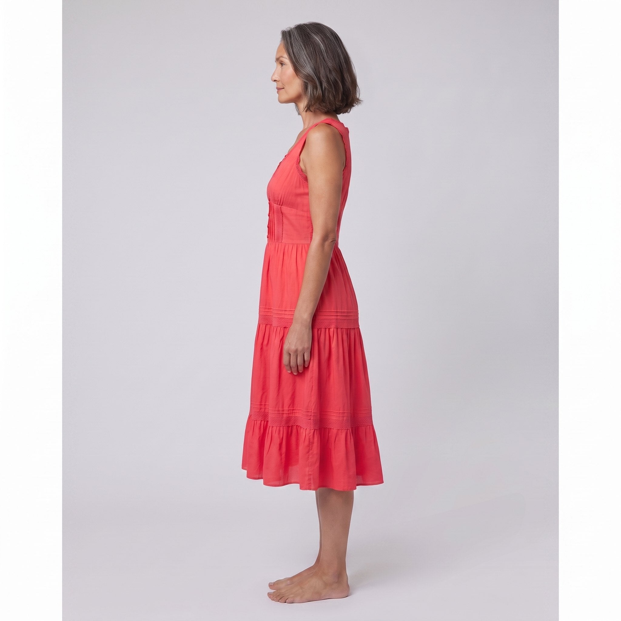 Rosa Midi Dress | Sleeveless Corset-Effect, Embroidered for Weddings and Cocktail Parties 2