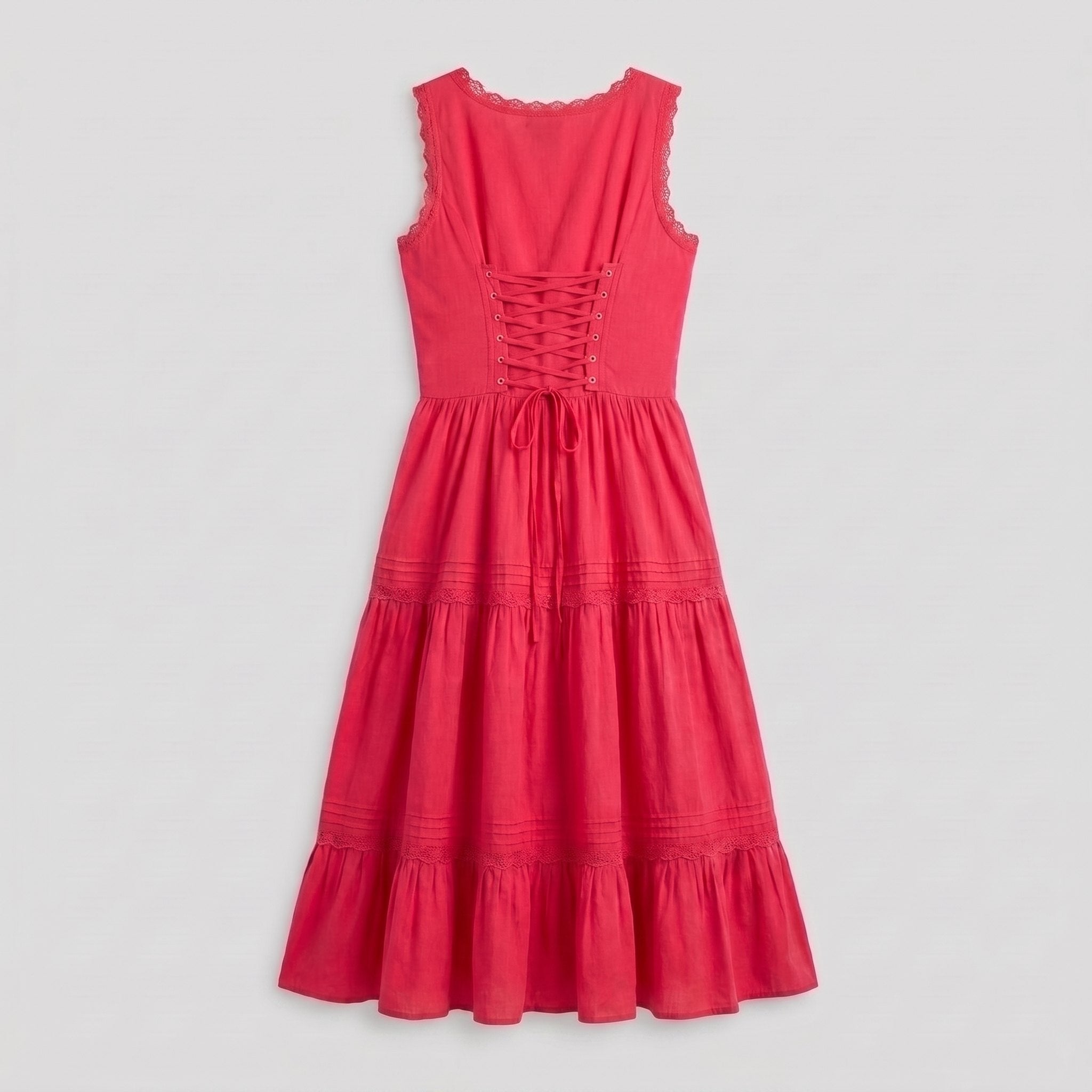 Rosa Midi Dress | Sleeveless Corset-Effect, Embroidered for Weddings and Cocktail Parties 4