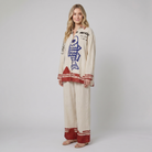 Rounelle Linen Set | Lightweight, Relaxed Fit with Unique Blue Fish Print 1