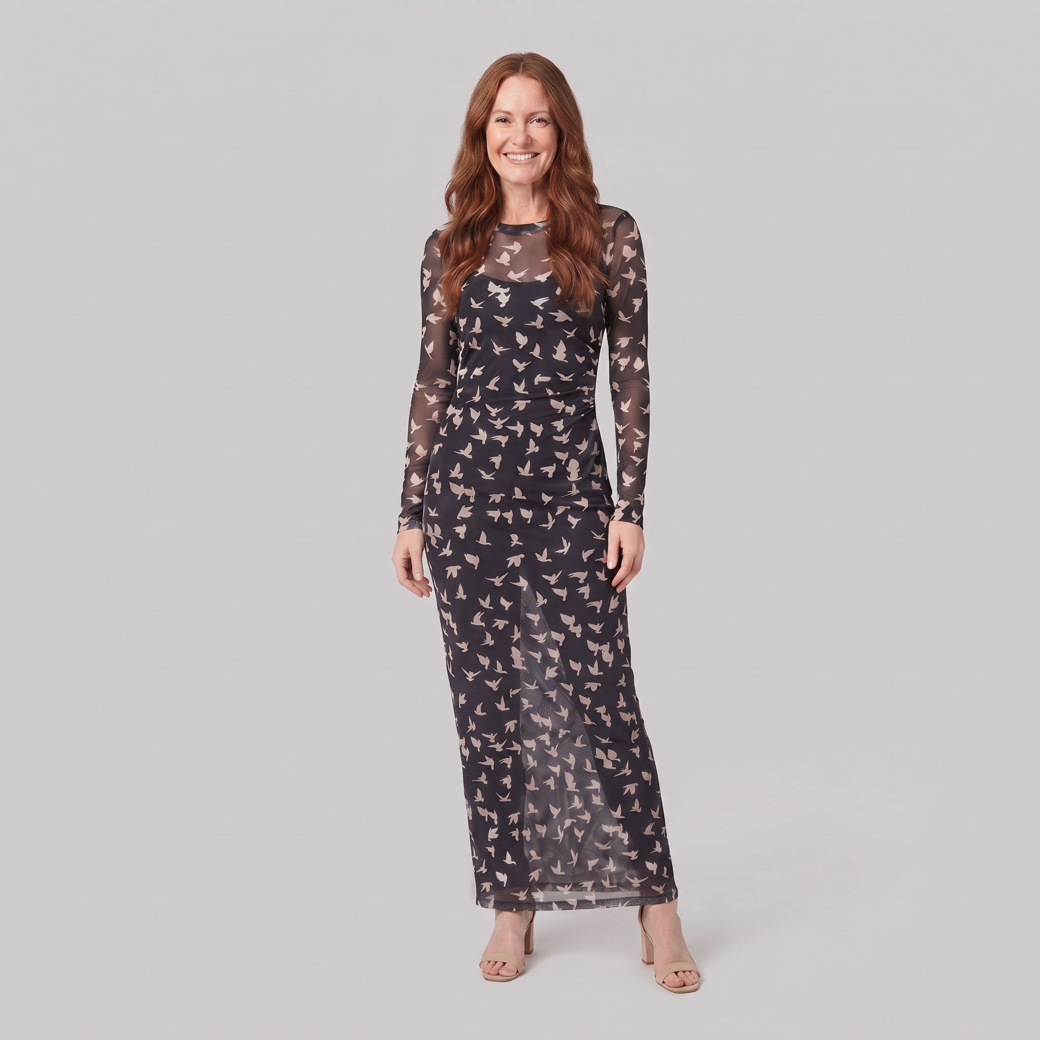 Sable Black Dress | Lightweight Mesh, Long Sleeve, Relaxed Fit 0