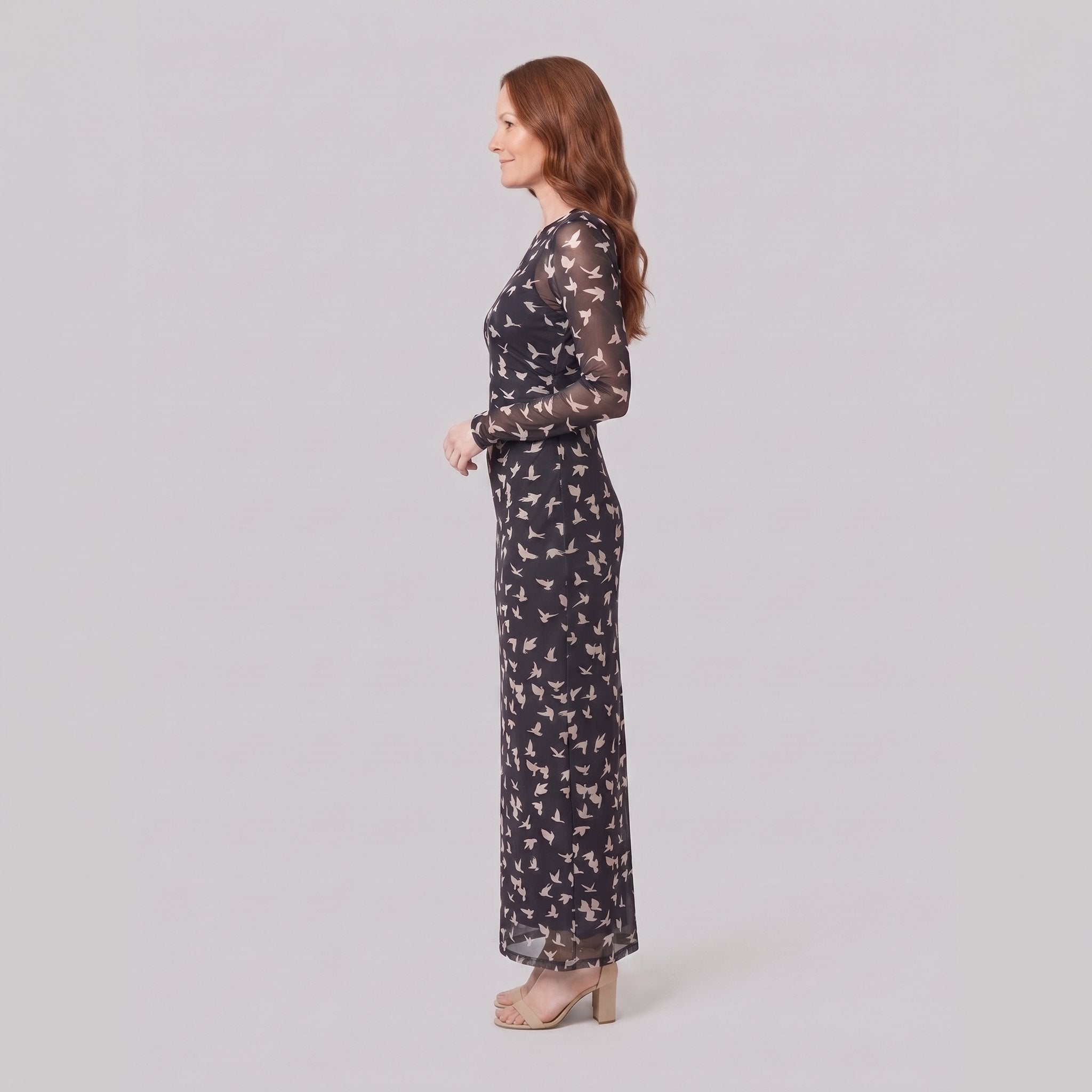 Sable Black Dress | Lightweight Mesh, Long Sleeve, Relaxed Fit 2