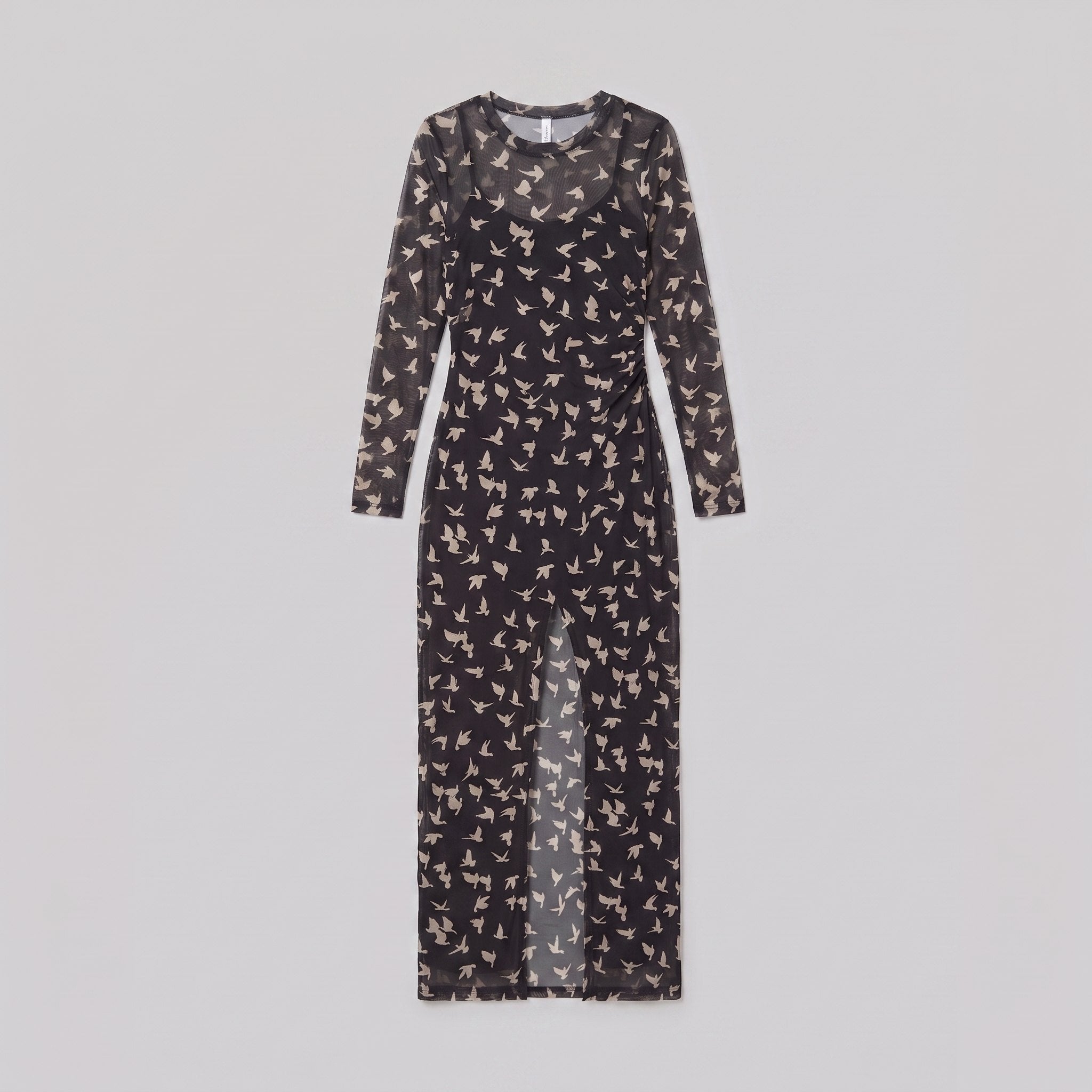 Sable Black Dress | Lightweight Mesh, Long Sleeve, Relaxed Fit 4