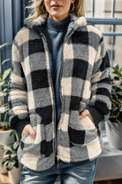 Sable Sherpa Coat | Hooded, Full-Length Zip, Deep Pockets 2