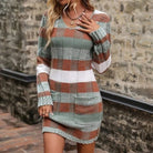 Sable Striped Jumper Dress | Acrylic Blend Knit, Relaxed Fit, Sizes S-3XL 0