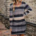 Sable Striped Jumper Dress | Acrylic Blend Knit, Relaxed Fit, Sizes S-3XL 2