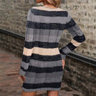 Sable Striped Jumper Dress | Acrylic Blend Knit, Relaxed Fit, Sizes S-3XL 4