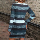 Sable Striped Jumper Dress | Acrylic Blend Knit, Relaxed Fit, Sizes S-3XL 5
