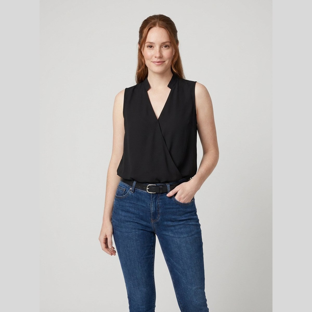 Sable V-Neck Top | Lightweight, Relaxed Fit Women's Top 2