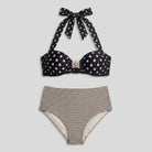 Sandy Starfish Bikini Set | Retro Polka Dot, High Stretch Womens Bikini Sets 0