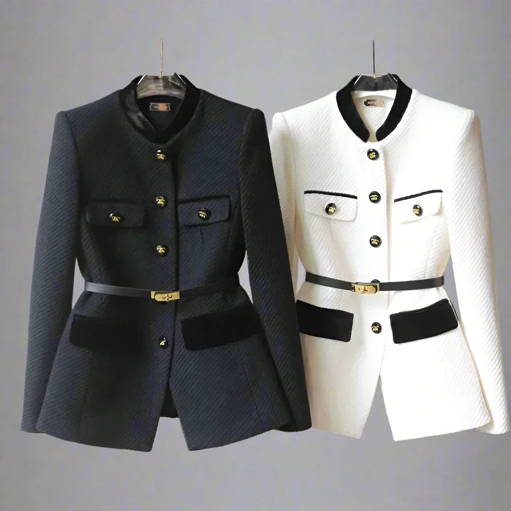 Sansa Woolen Office Jacket — Elegant Mid-Length Blazer for Women 2