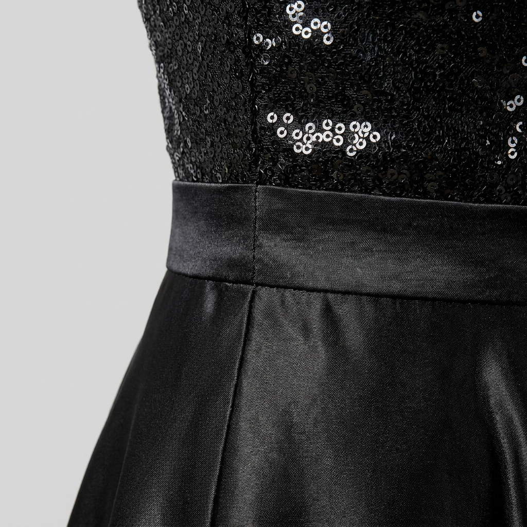 Serena Maxi Dress | Long Sleeve, Sequin Spliced, Floor-Length 4