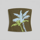Sierra Crop Top | Fitted Jersey, Strapless Palm Tree Print 4