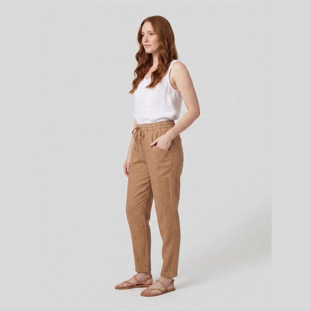 Sierra Linen Trousers | Relaxed Fit, Lightweight, Elastic Waist 1