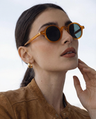 Sierra Santa Cruz Sunglasses | Translucent Amber Frame, Lightweight Design 2