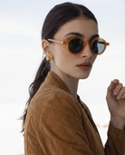 Sierra Santa Cruz Sunglasses | Translucent Amber Frame, Lightweight Design 4