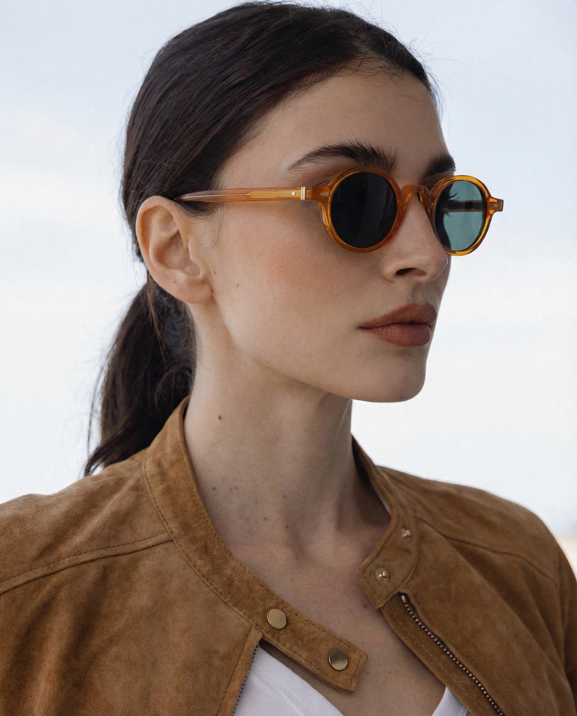 Sierra Santa Cruz Sunglasses | Translucent Amber Frame, Lightweight Design 5