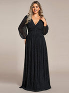 Sierra Sequin Gown | Empire Waist, Lantern Sleeve, Formal Dress for Wedding Guests 13