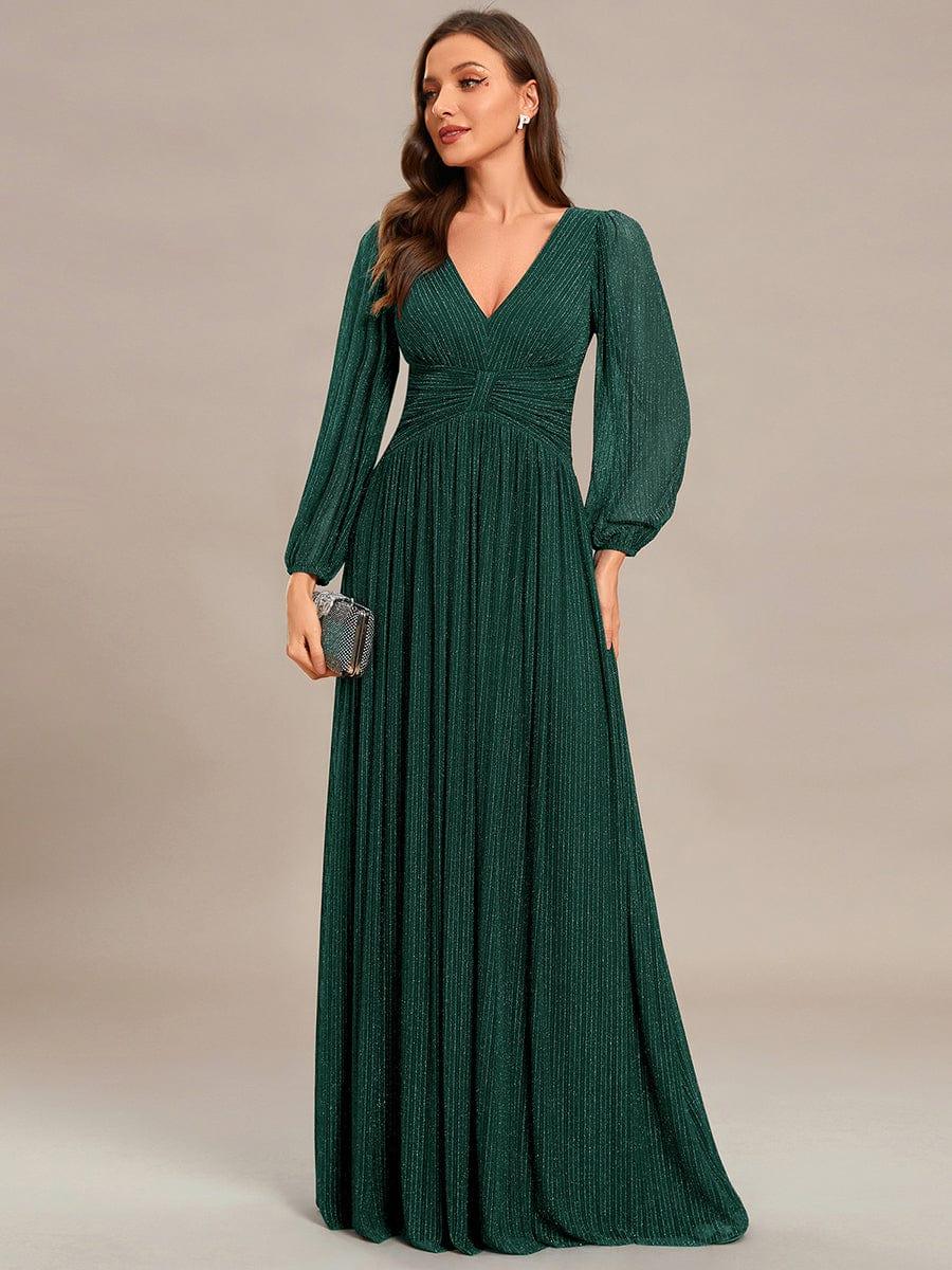Sierra Sequin Gown | Empire Waist, Lantern Sleeve, Formal Dress for Wedding Guests 6