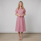 Sierra Shirt Dress | Soft Cotton Blend, Striped Design for Women 3