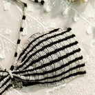 Sierra Striped Bikini Set | Adjustable Halter, High Leg Bikini Bottoms 2