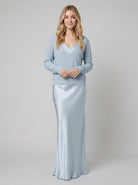 Sierra Women's Dress | Satin Midi with Matching Sweater 5