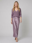 Sierra Women's Dress | Satin Midi with Matching Sweater 6