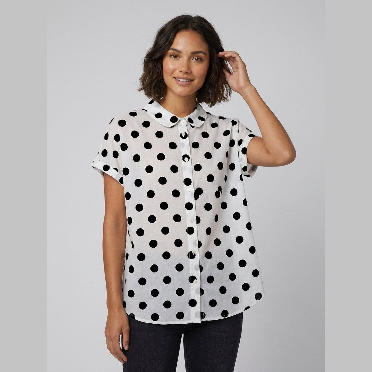Sola Blouse | Cotton, Peter Pan Collar, Loose Fit 6