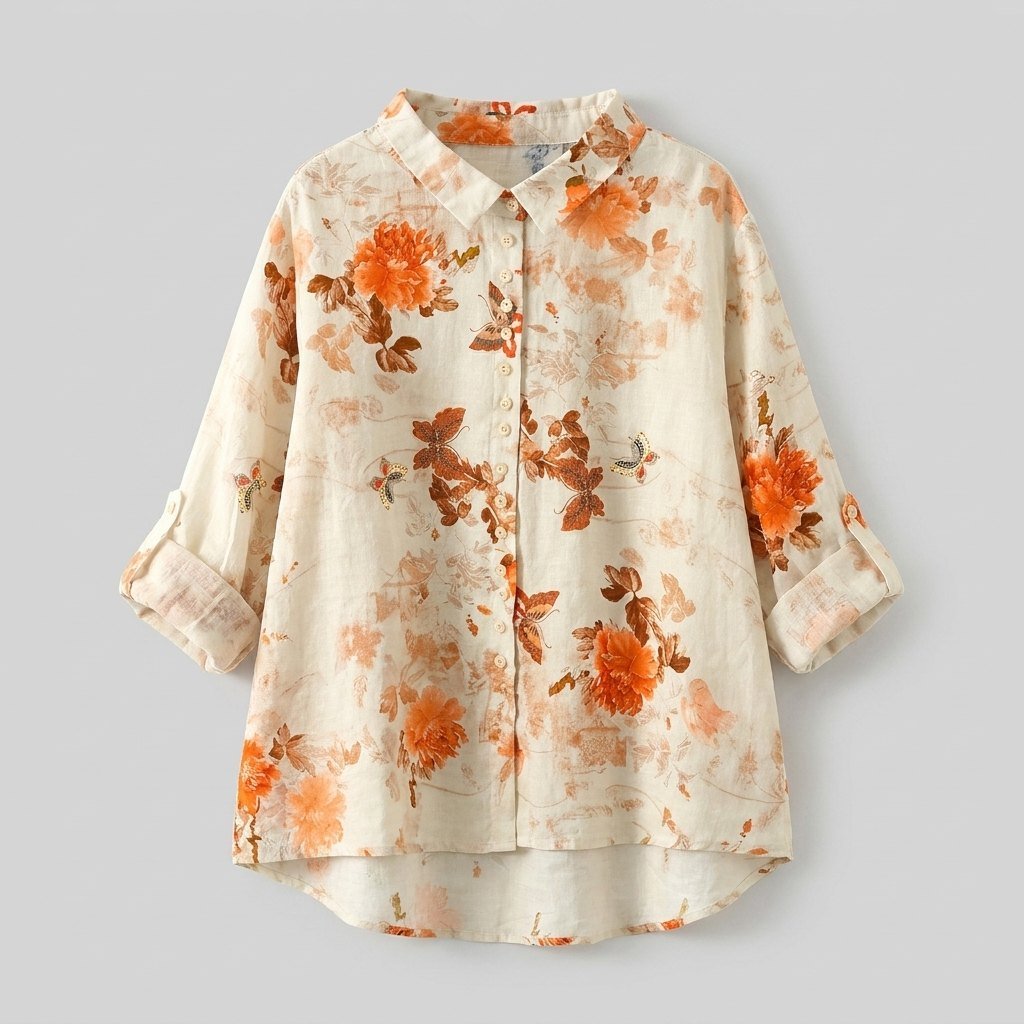 Sola Blouse | Cotton, Peter Pan Collar, Loose Fit 8