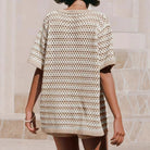 Sola Knitted Co Ord Set | Lightweight Knit, Striped Cardigan & Shorts 3