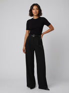 Sola Wide Leg Trousers | Flowy Woven Fabric, Regular Fit 1