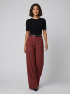 Sola Wide Leg Trousers | Flowy Woven Fabric, Regular Fit 3