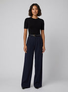 Sola Wide Leg Trousers | Flowy Woven Fabric, Regular Fit 5
