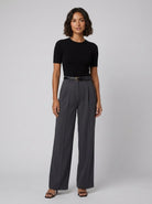 Sola Wide Leg Trousers | Flowy Woven Fabric, Regular Fit 7