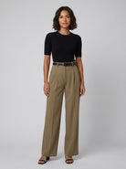 Sola Wide Leg Trousers | Flowy Woven Fabric, Regular Fit 8