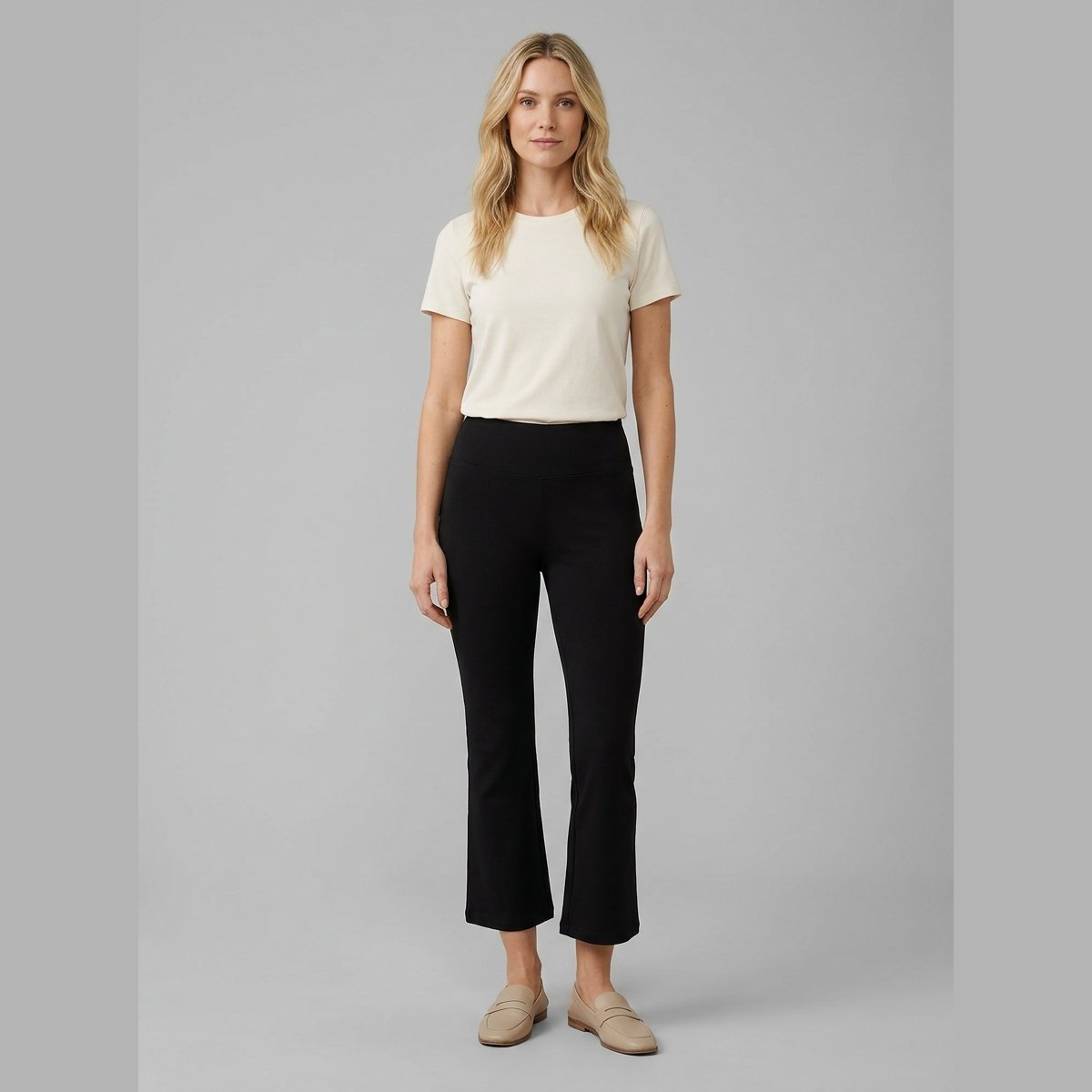 Sora Flare Pants | Stretchy High-Rise Black Flare Jeans for Women 0