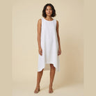 Talia Maxi Dress | Lightweight Linen, Asymmetrical Hem, Relaxed Fit 0