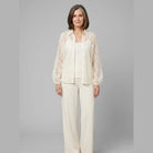 Talia White Blouse | Recycled Nylon, Flattering Lace Design 0