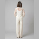 Talia White Blouse | Recycled Nylon, Flattering Lace Design 3