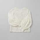 Talia White Blouse | Recycled Nylon, Flattering Lace Design 4