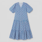 Talia Women's Dress | Lightweight Cotton V-Neck Sundress with Balloon Sleeves 2