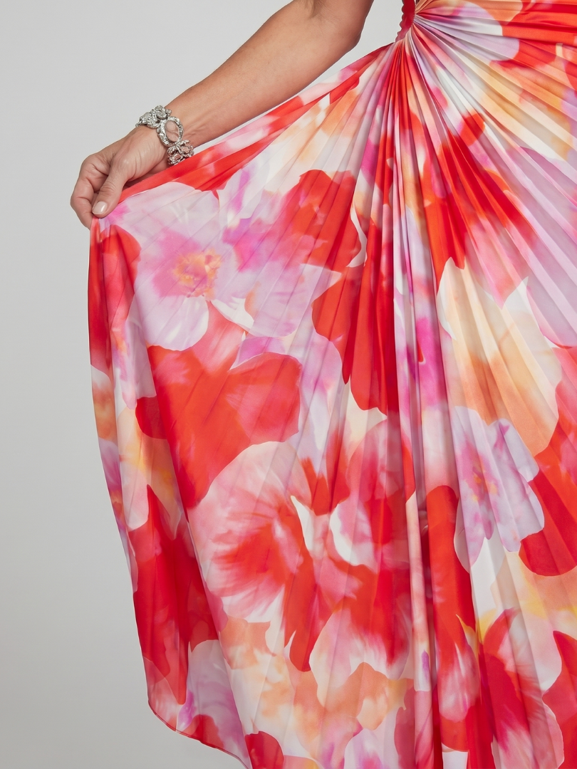 Taya Midi Dress | One Shoulder, Pleated Bodice, Ideal for Wedding Guests and Summer Events 2