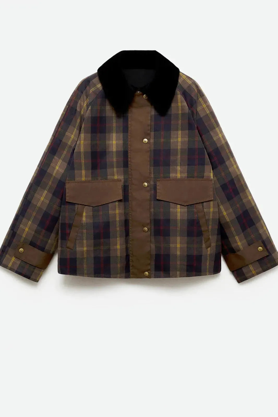 Tessa Plaid Jacket | Fully Lined, Contrast Collar, Straight-Cut 6