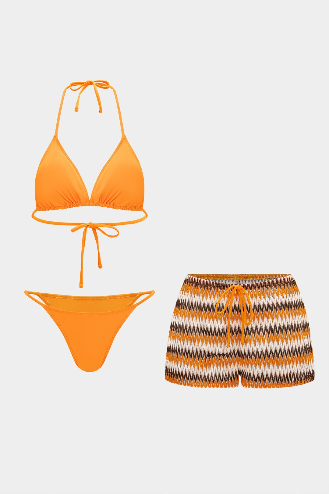 Tidal Back Bikini Set | Slim Fit, Opaque Polyester Blend 0