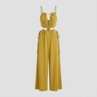 Tina Black Jumpsuit Women | Elegant Cut-Out, Soft Fabric, Adjustable Tie Front 0